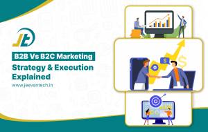 Illustration of B2B and B2C Digital Marketing