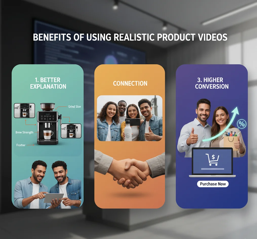 Realistic product videos